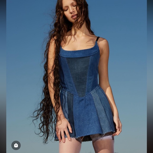 NWT EB Denim Polka Dress - Picture 3 of 11